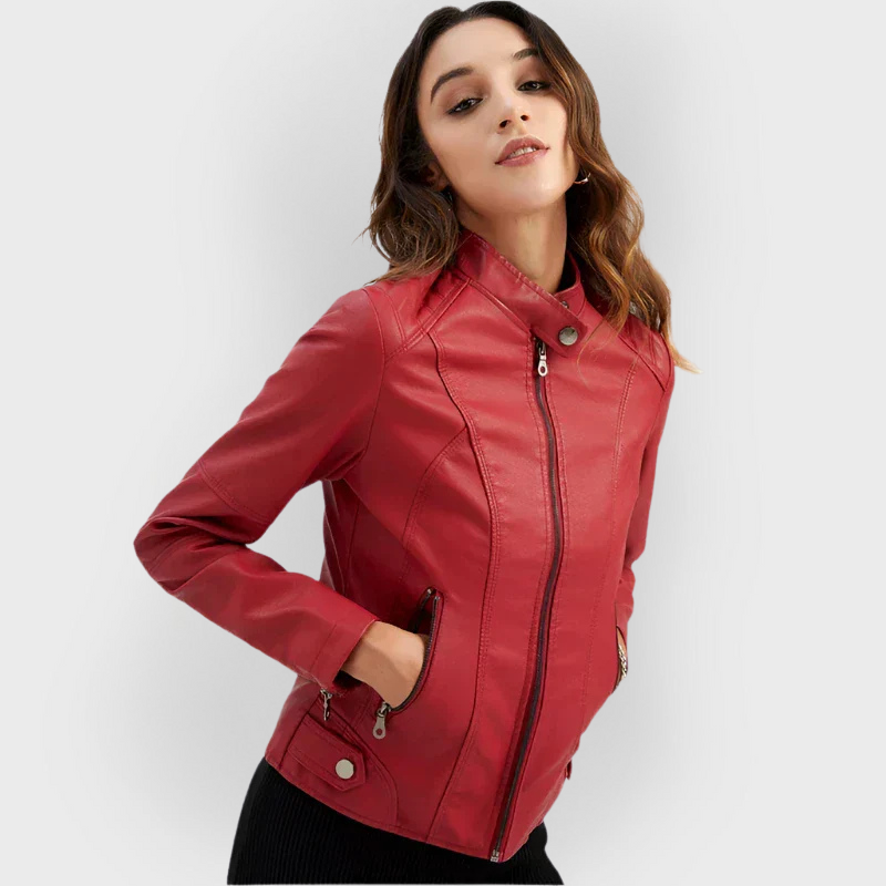 Bellini | Minimalistische glatte Lederjacke