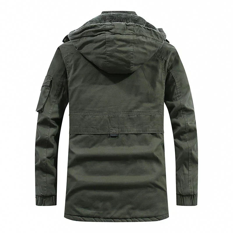 Ron | Warmer Herrenmantel mit Kapuze aus Fleece