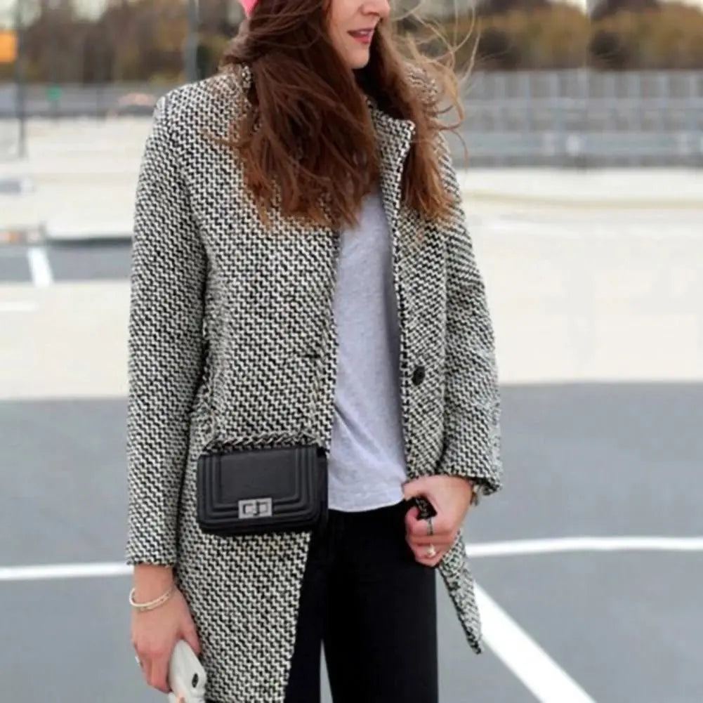 Delphine | Eleganter langer Wollmantel