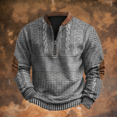 Jürgen | Strickpullover mit Reißverschlussdetail