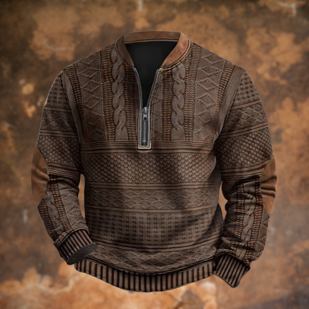 Jürgen | Strickpullover mit Reißverschlussdetail