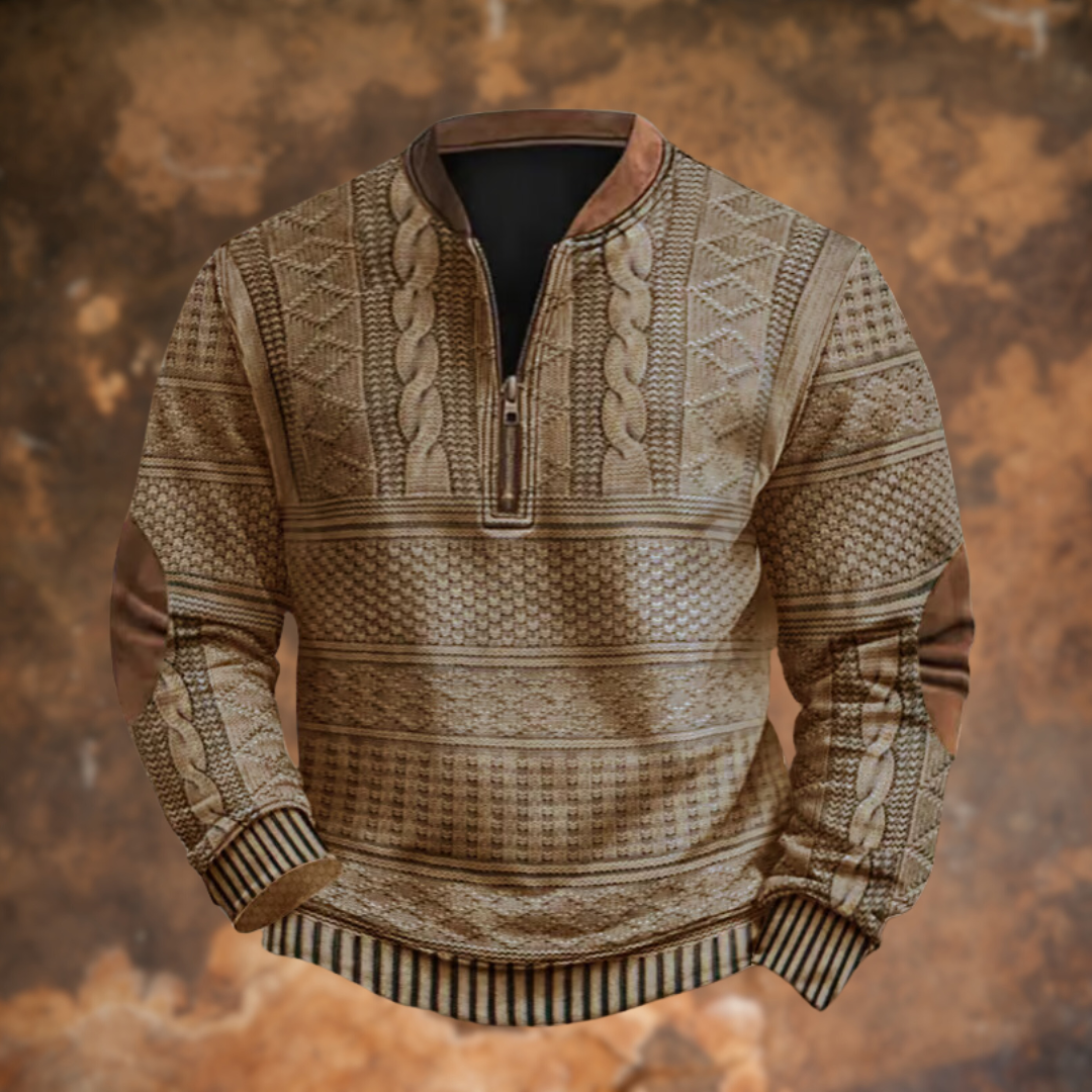 Jürgen | Strickpullover mit Reißverschlussdetail