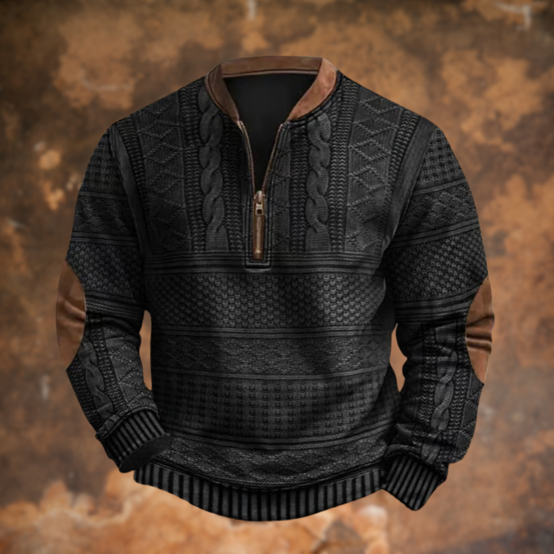 Jürgen | Strickpullover mit Reißverschlussdetail