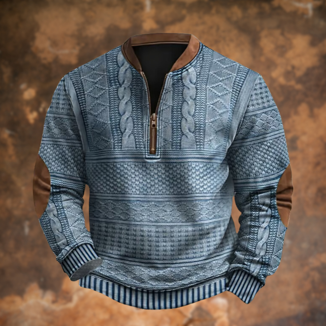 Jürgen | Strickpullover mit Reißverschlussdetail