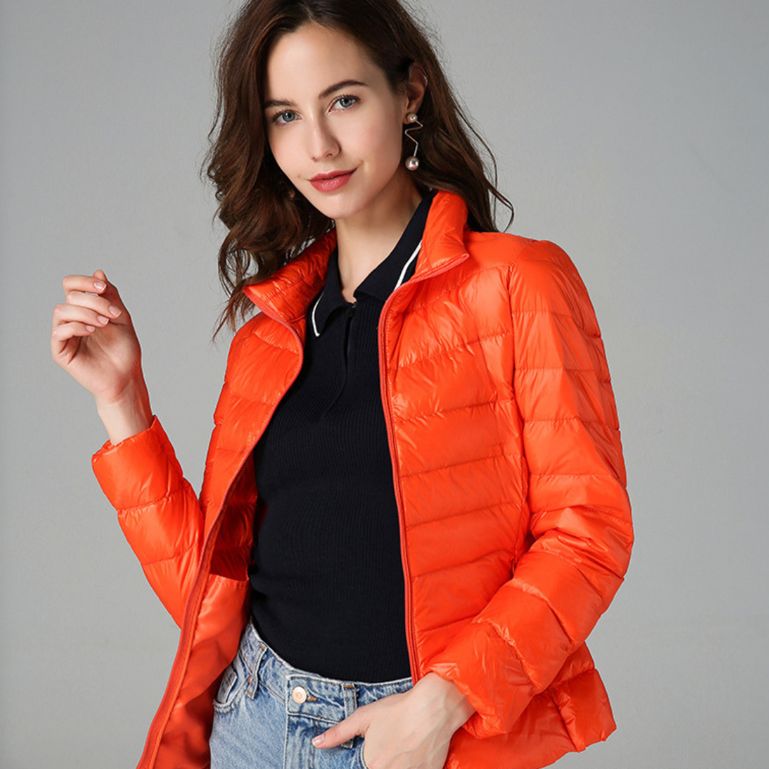 Myra | Ultraleichte Daunenjacke mit eleganten Falten