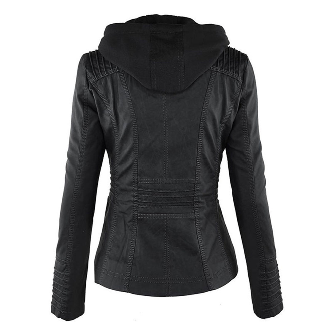 Bellini | Modische Lederjacke mit Kapuze