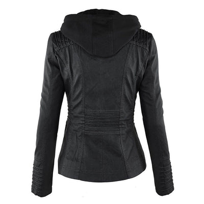 Bellini | Modische Lederjacke mit Kapuze