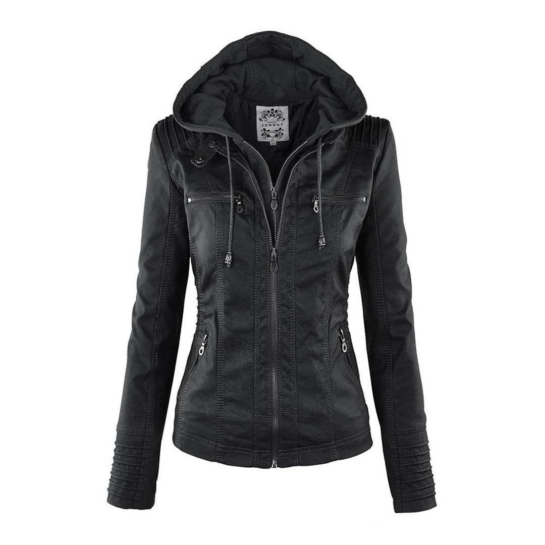 Bellini | Modische Lederjacke mit Kapuze