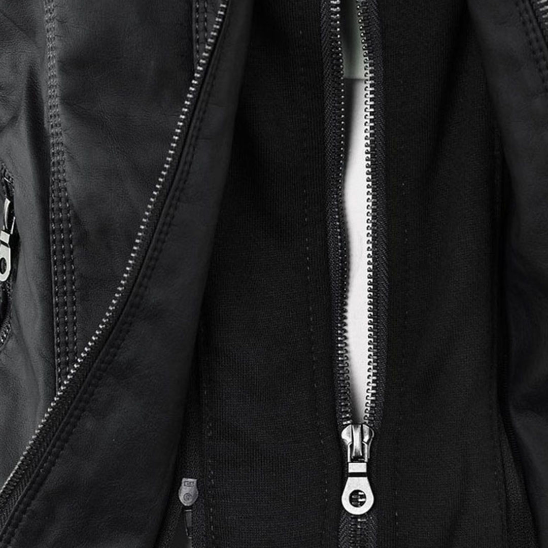 Bellini | Modische Lederjacke mit Kapuze