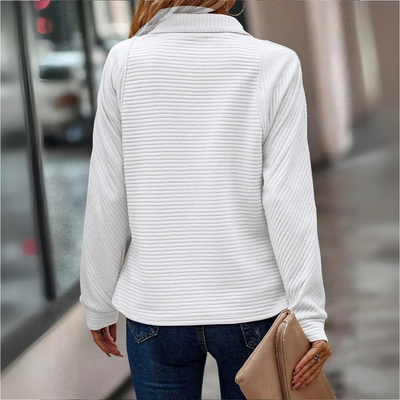 Suzanne | Pullover mit halbem Reißverschluss