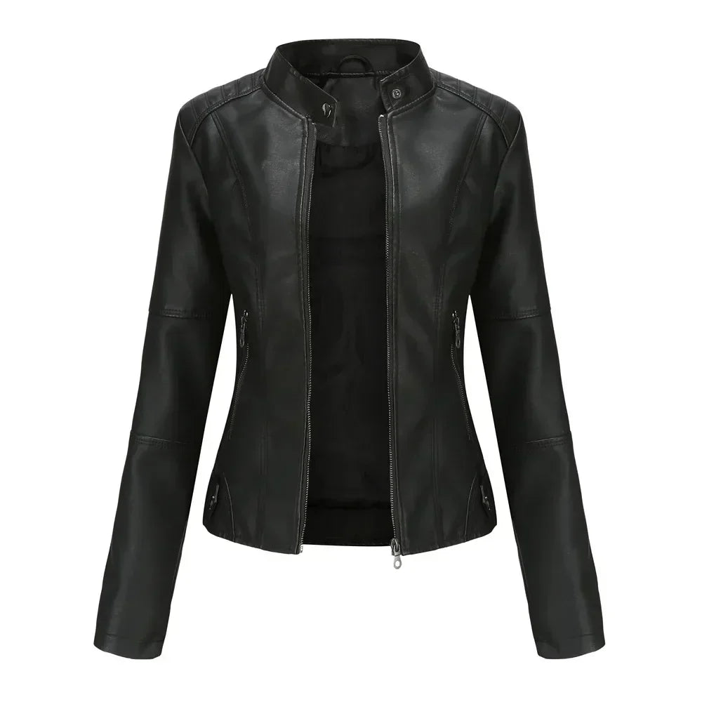 Bellini | Minimalistische glatte Lederjacke