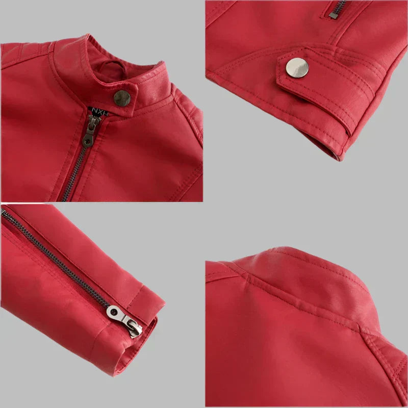 Bellini | Minimalistische glatte Lederjacke