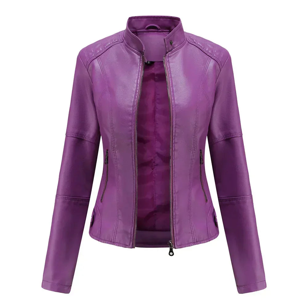 Bellini | Minimalistische glatte Lederjacke