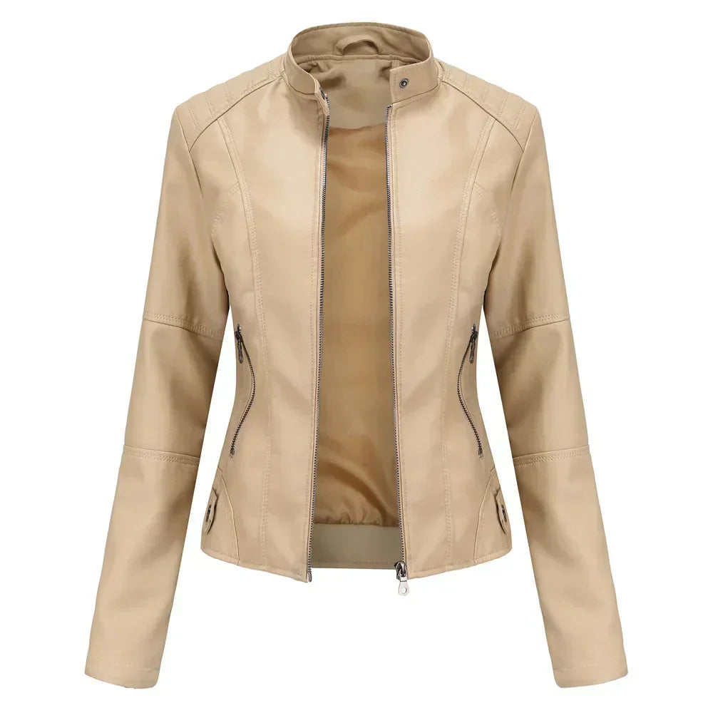 Bellini | Minimalistische glatte Lederjacke