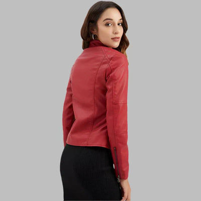 Bellini | Minimalistische glatte Lederjacke
