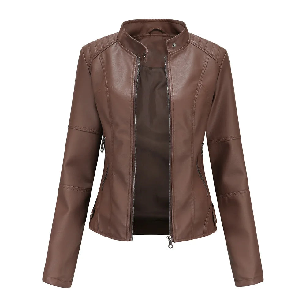 Bellini | Minimalistische glatte Lederjacke