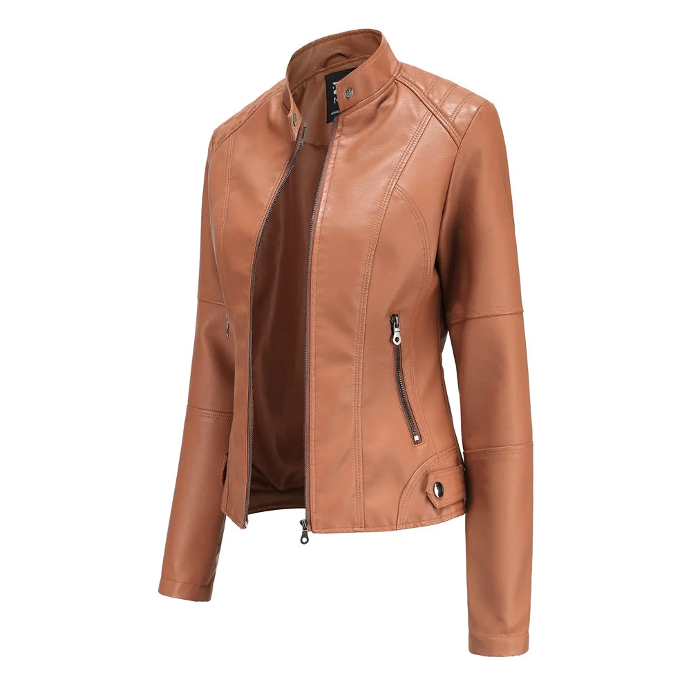 Bellini | Minimalistische glatte Lederjacke