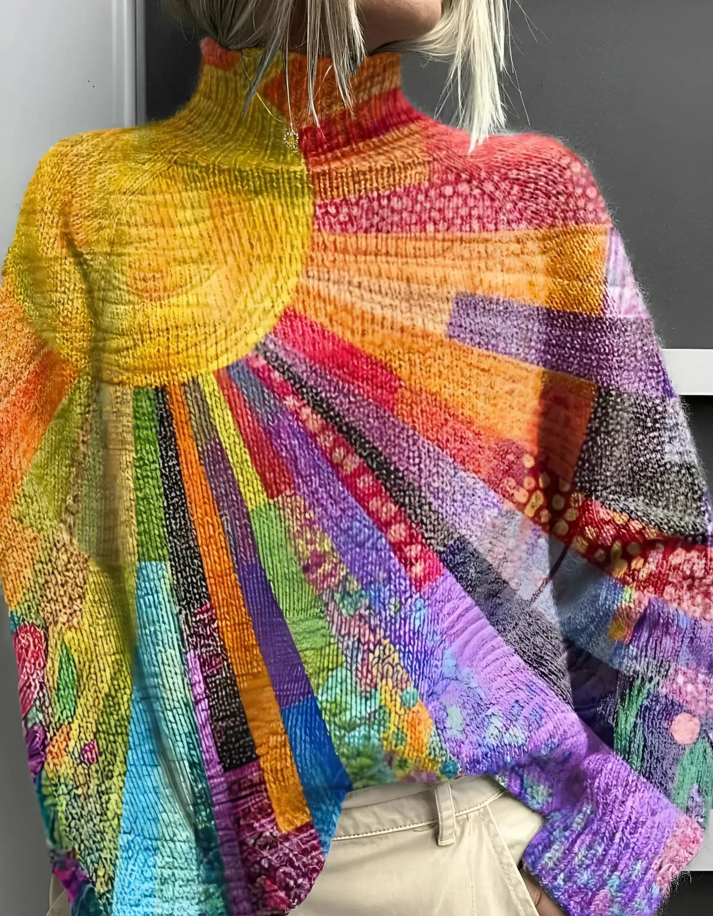 Ada | Bunter und Fröhlicher Rollkragenpullover