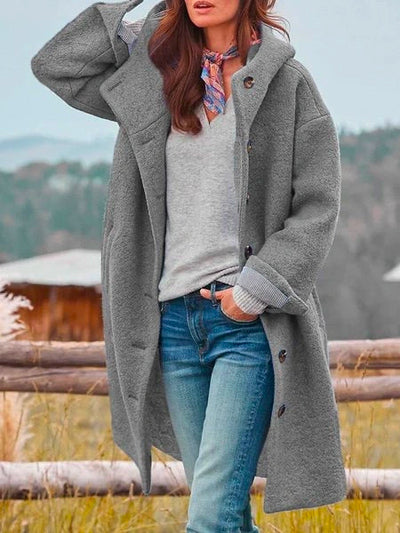 Audrey | Bequeme, Knopfjacke für draußen