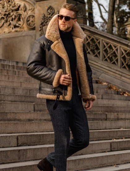 Fletcher | Premium Lammfelllederjacke